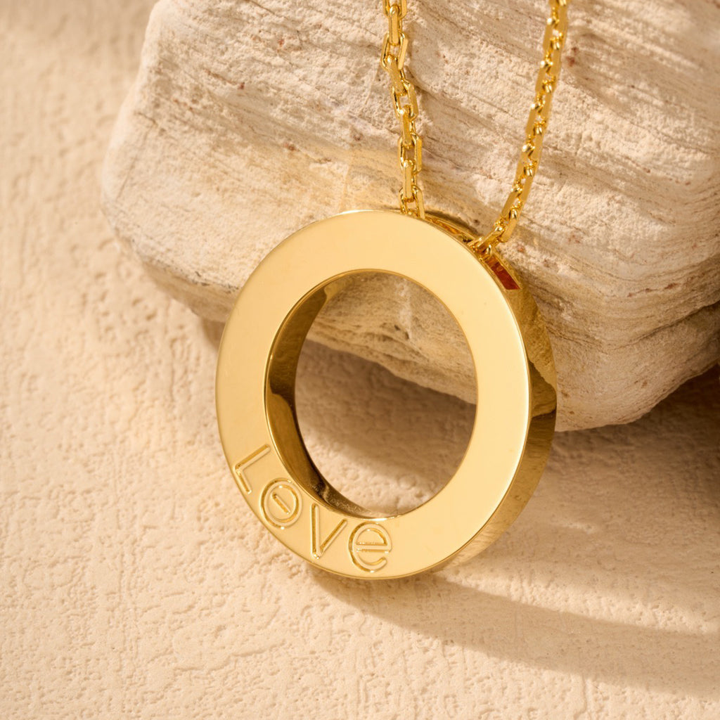[Lumi Jewelry]LOVE NECKLACE 16MM  FULL DIAMOND