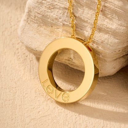 [Lumi Jewelry]LOVE NECKLACE 16MM  FULL DIAMOND
