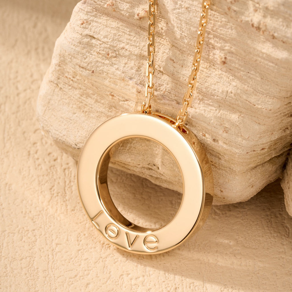 [Lumi Jewelry]LOVE NECKLACE 16MM  FULL DIAMOND