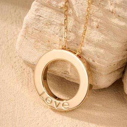 [Lumi Jewelry]LOVE NECKLACE 16MM  FULL DIAMOND