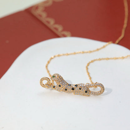 [Lumi Jewelry]PANTHERE PAVED DIAMOND NECKLACE