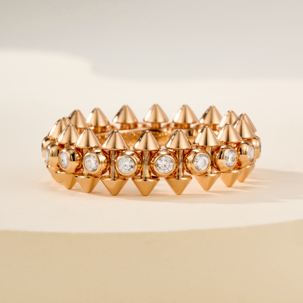 [Lumi Jewelry]CLASH 6.8MM DIAMOND MEDIUM RING