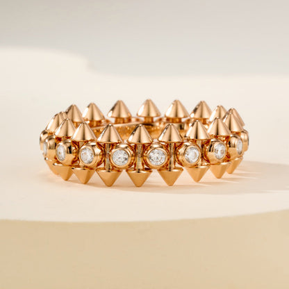 [Lumi Jewelry]CLASH 6.8MM DIAMOND MEDIUM RING