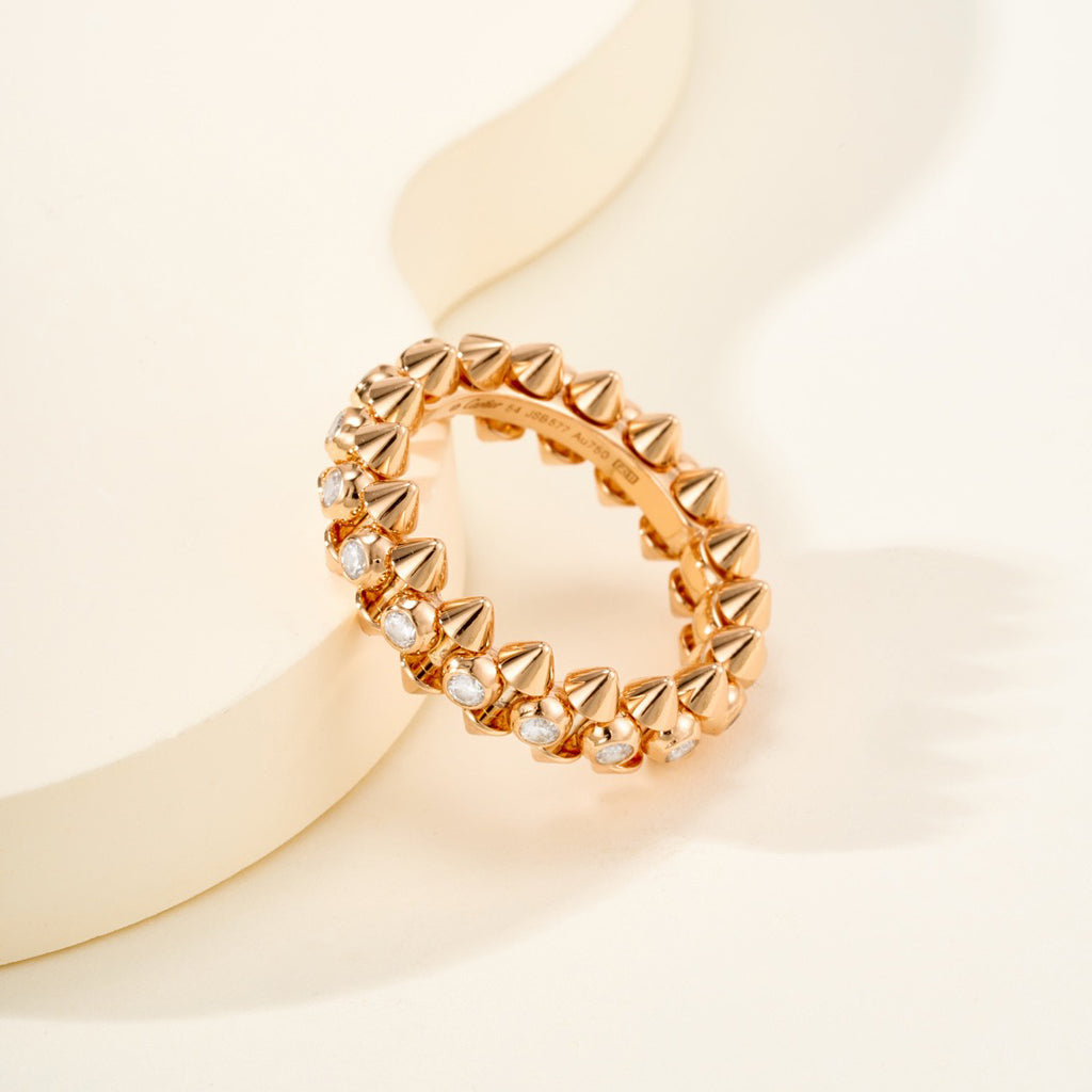 [Lumi Jewelry]CLASH 6.8MM DIAMOND MEDIUM RING