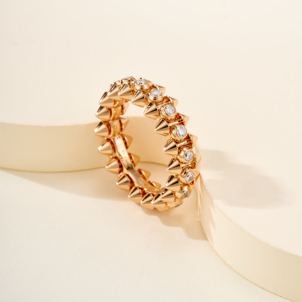 [Lumi Jewelry]CLASH 6.8MM DIAMOND MEDIUM RING