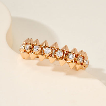 [Lumi Jewelry]CLASH 6.8MM DIAMOND MEDIUM RING