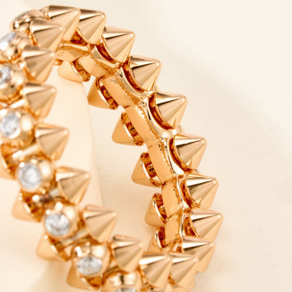 [Lumi Jewelry]CLASH 6.8MM DIAMOND MEDIUM RING