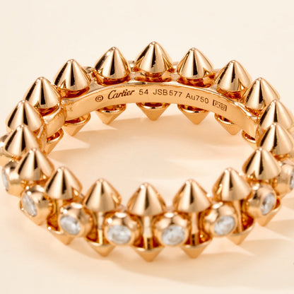 [Lumi Jewelry]CLASH 6.8MM DIAMOND MEDIUM RING