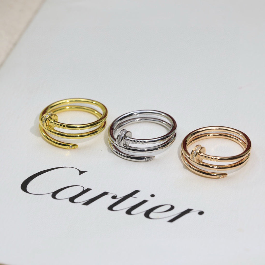 [Lumi Jewelry]JUSTE RING 4.8MM HALF DIAMOND