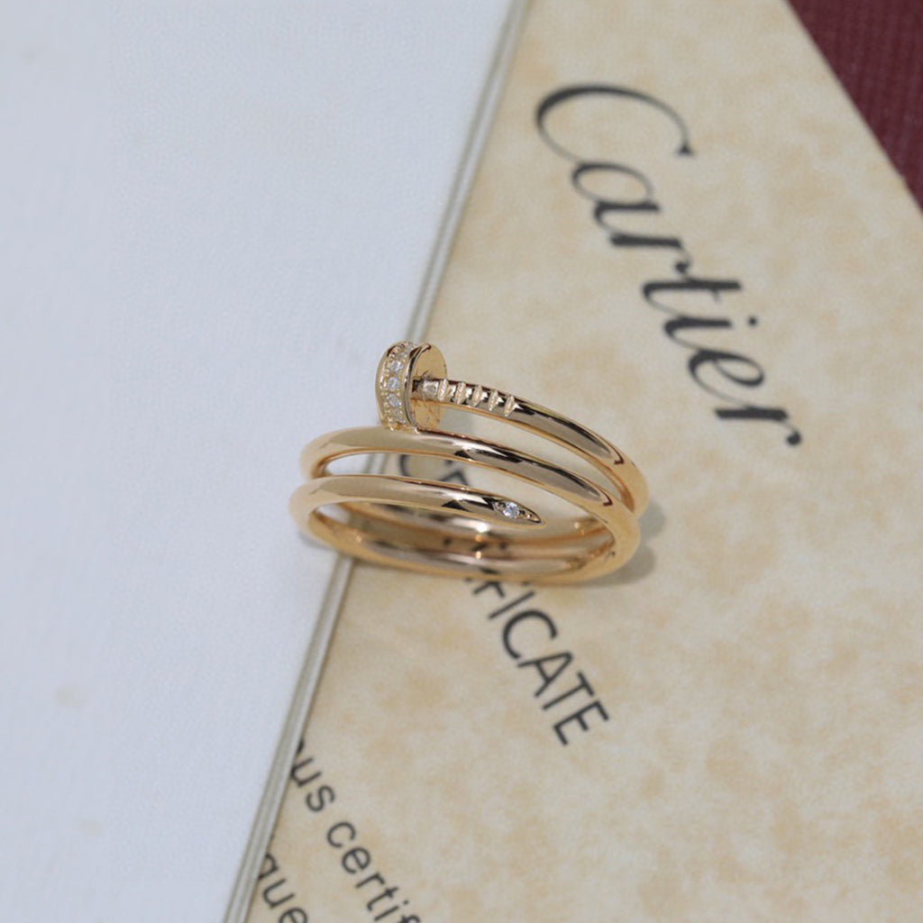 [Lumi Jewelry]JUSTE RING 4.8MM HALF DIAMOND