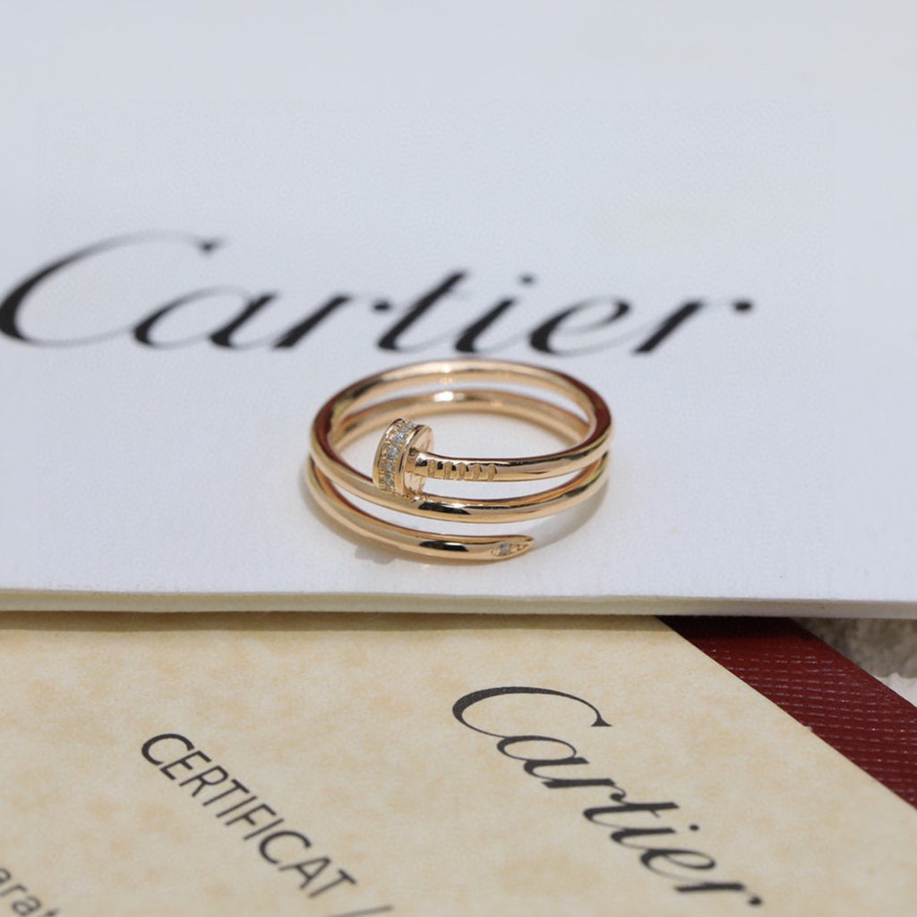 [Lumi Jewelry]JUSTE RING 4.8MM HALF DIAMOND