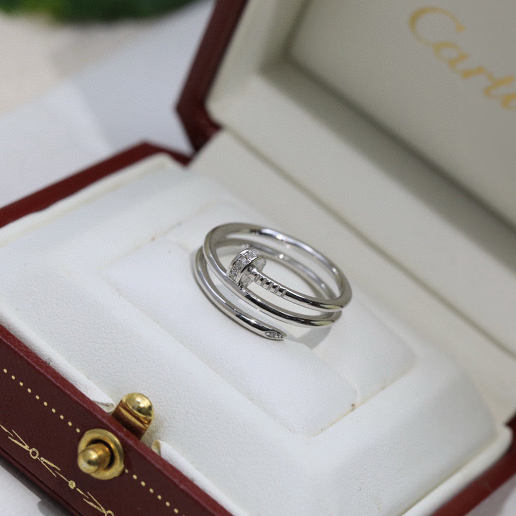 [Lumi Jewelry]JUSTE RING 4.8MM HALF DIAMOND