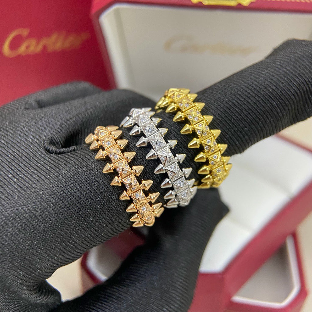 [Lumi Jewelry]CLASH 6.4MM SMALL FULL DIAMOND RING