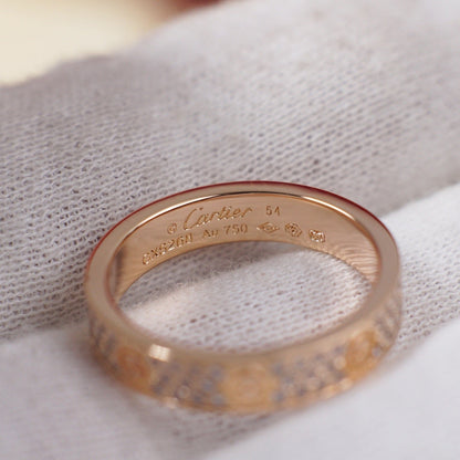 [Lumi Jewelry]LOVE RING 4.0MM DIAMOND PAVED