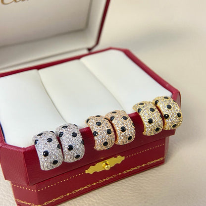 [Lumi Jewelry]PANTHERE MINI FULL DIAMOND EARRINGS