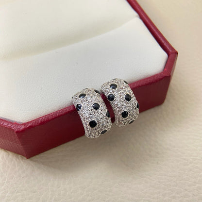 [Lumi Jewelry]PANTHERE MINI FULL DIAMOND EARRINGS