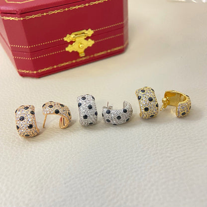 [Lumi Jewelry]PANTHERE MINI FULL DIAMOND EARRINGS