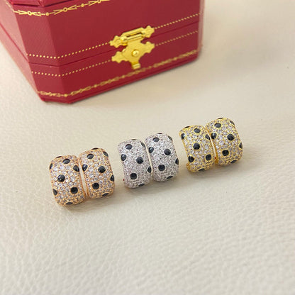 [Lumi Jewelry]PANTHERE MINI FULL DIAMOND EARRINGS
