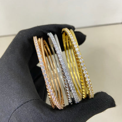 [Lumi Jewelry]ETINCELLE HALF-PAVED DIAMOND BRACELET