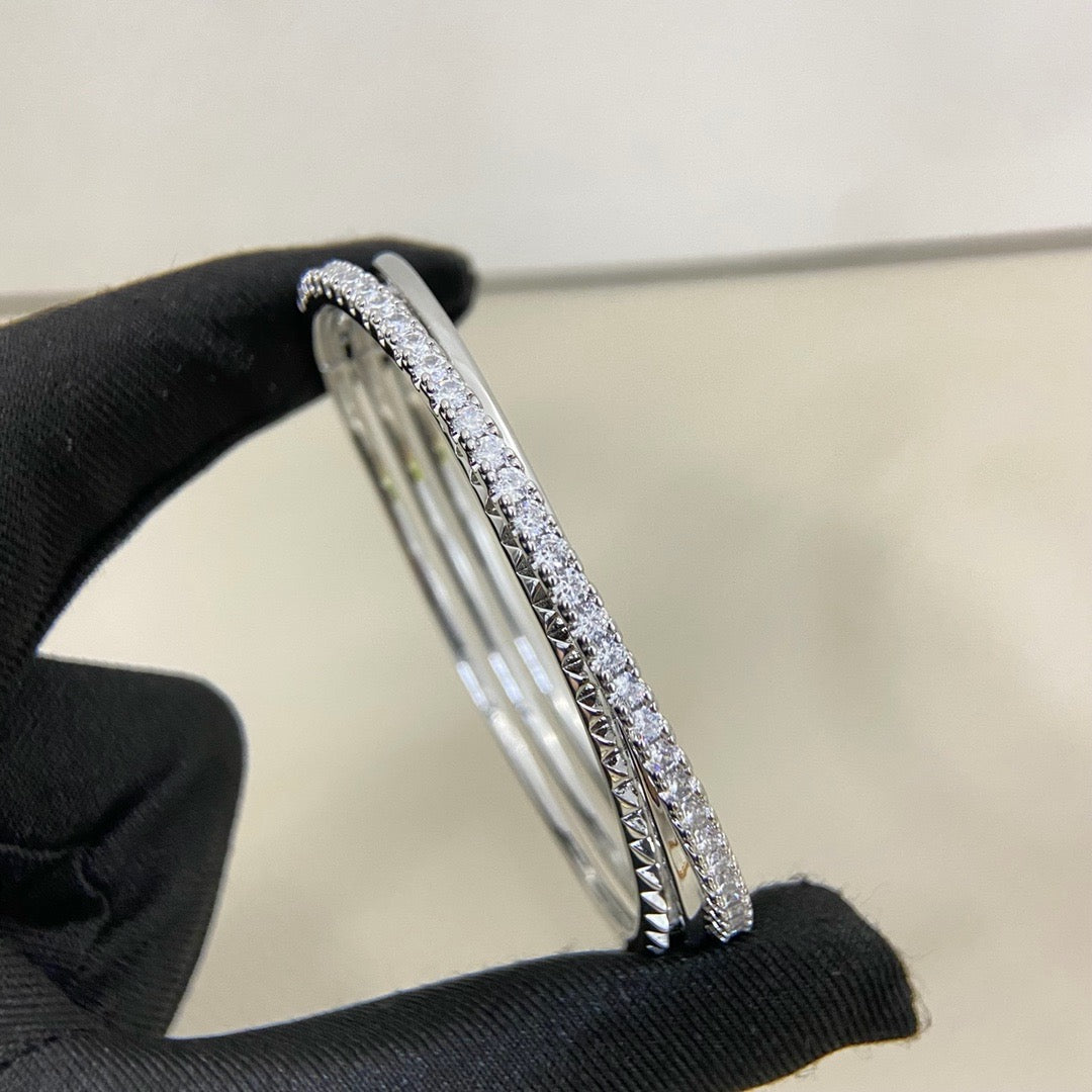 [Lumi Jewelry]ETINCELLE HALF-PAVED DIAMOND BRACELET
