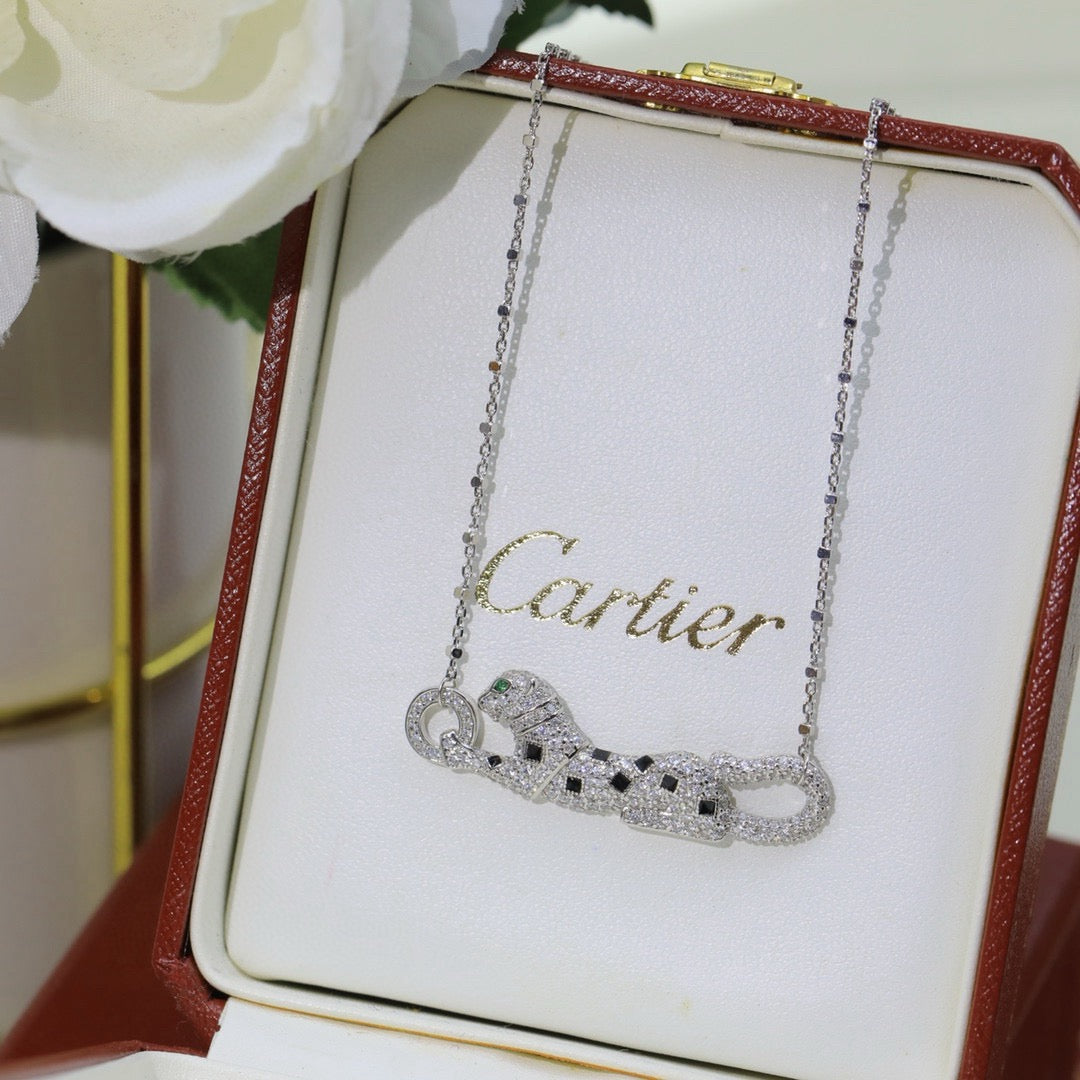 [Lumi Jewelry]PANTHERE PAVED DIAMOND NECKLACE