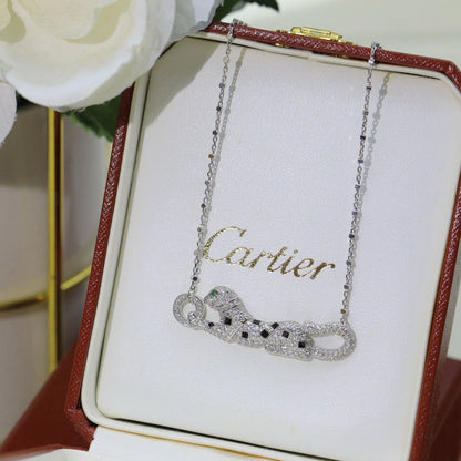 [Lumi Jewelry]PANTHERE PAVED DIAMOND NECKLACE