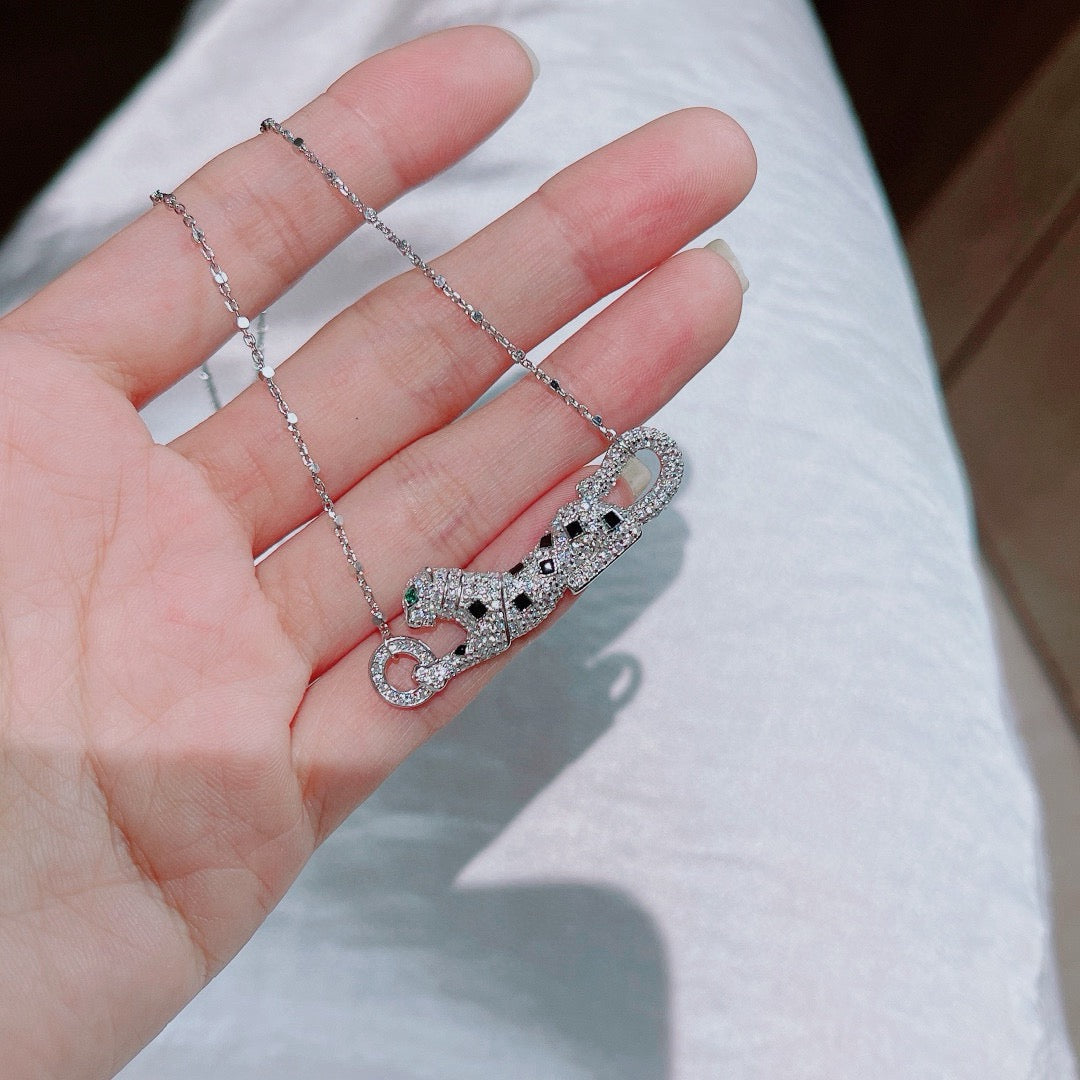 [Lumi Jewelry]PANTHERE PAVED DIAMOND NECKLACE