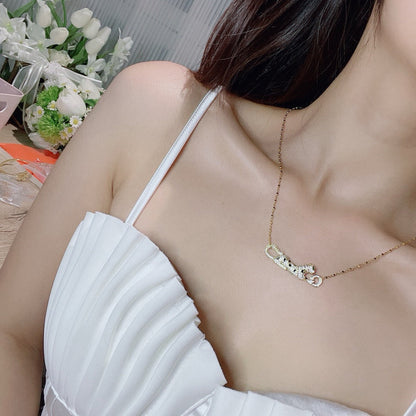 [Lumi Jewelry]PANTHERE PAVED DIAMOND NECKLACE