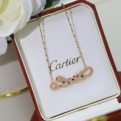 [Lumi Jewelry]PANTHERE PAVED DIAMOND NECKLACE