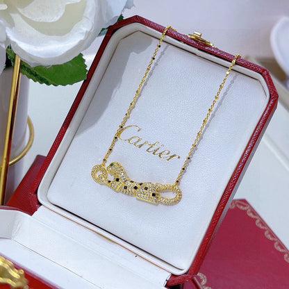 [Lumi Jewelry]PANTHERE PAVED DIAMOND NECKLACE
