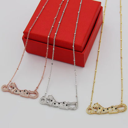 [Lumi Jewelry]PANTHERE PAVED DIAMOND NECKLACE
