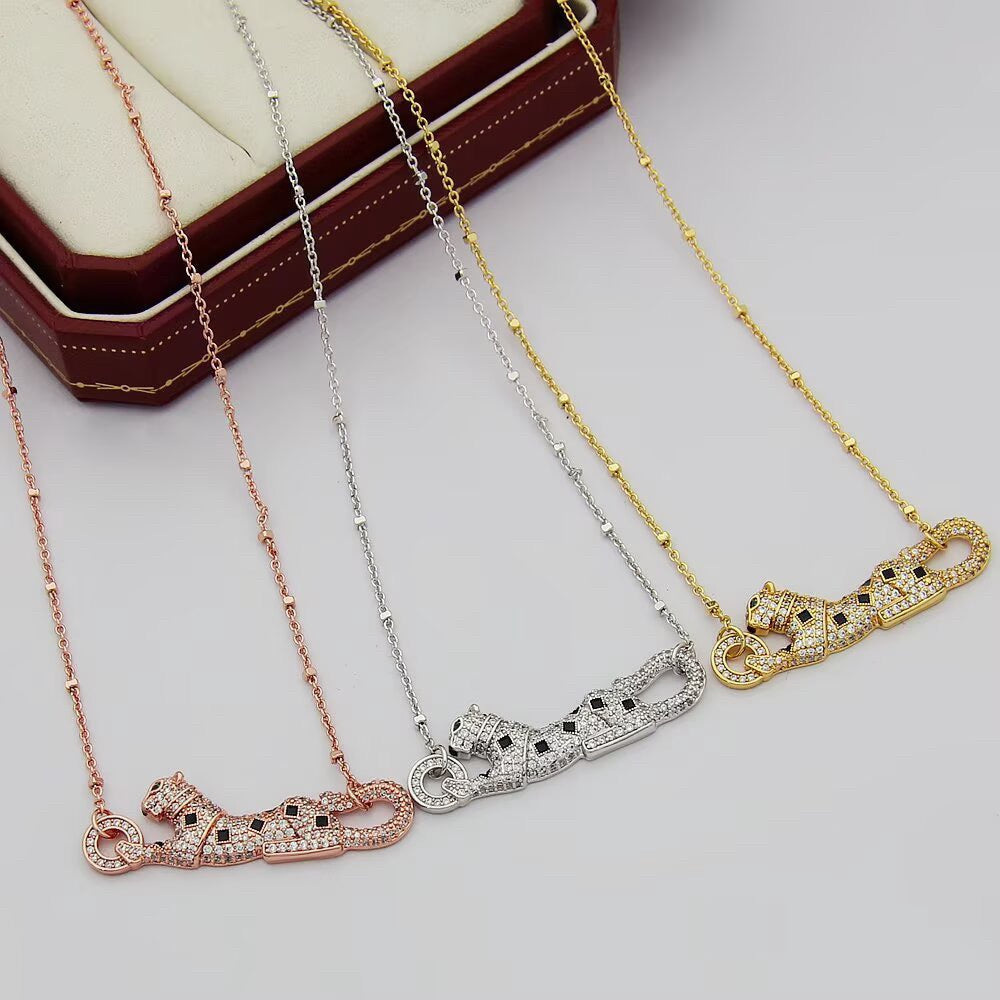 [Lumi Jewelry]PANTHERE PAVED DIAMOND NECKLACE