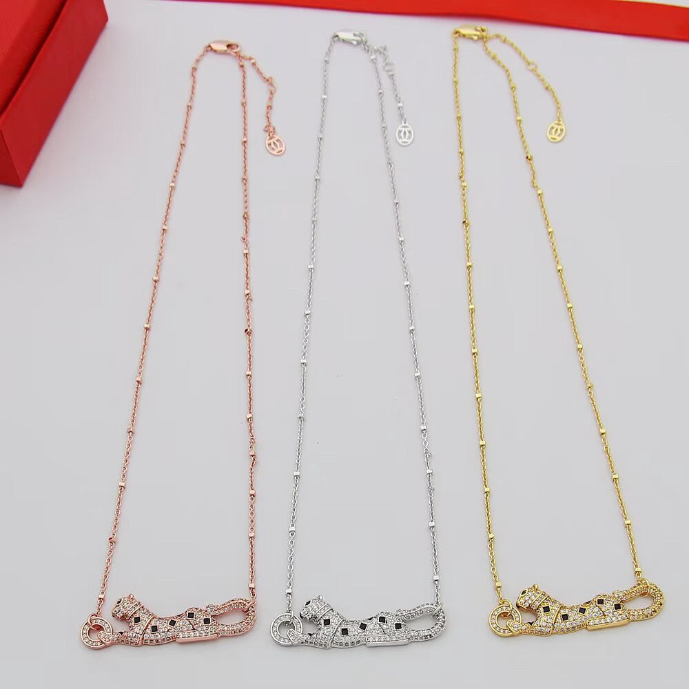 [Lumi Jewelry]PANTHERE PAVED DIAMOND NECKLACE