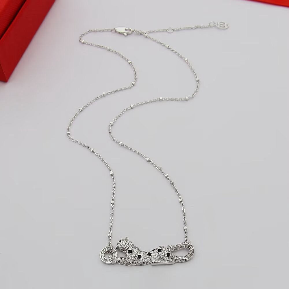 [Lumi Jewelry]PANTHERE PAVED DIAMOND NECKLACE