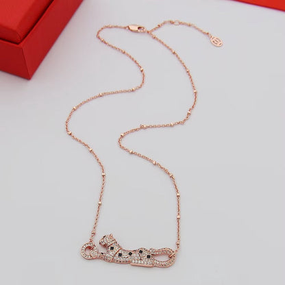 [Lumi Jewelry]PANTHERE PAVED DIAMOND NECKLACE