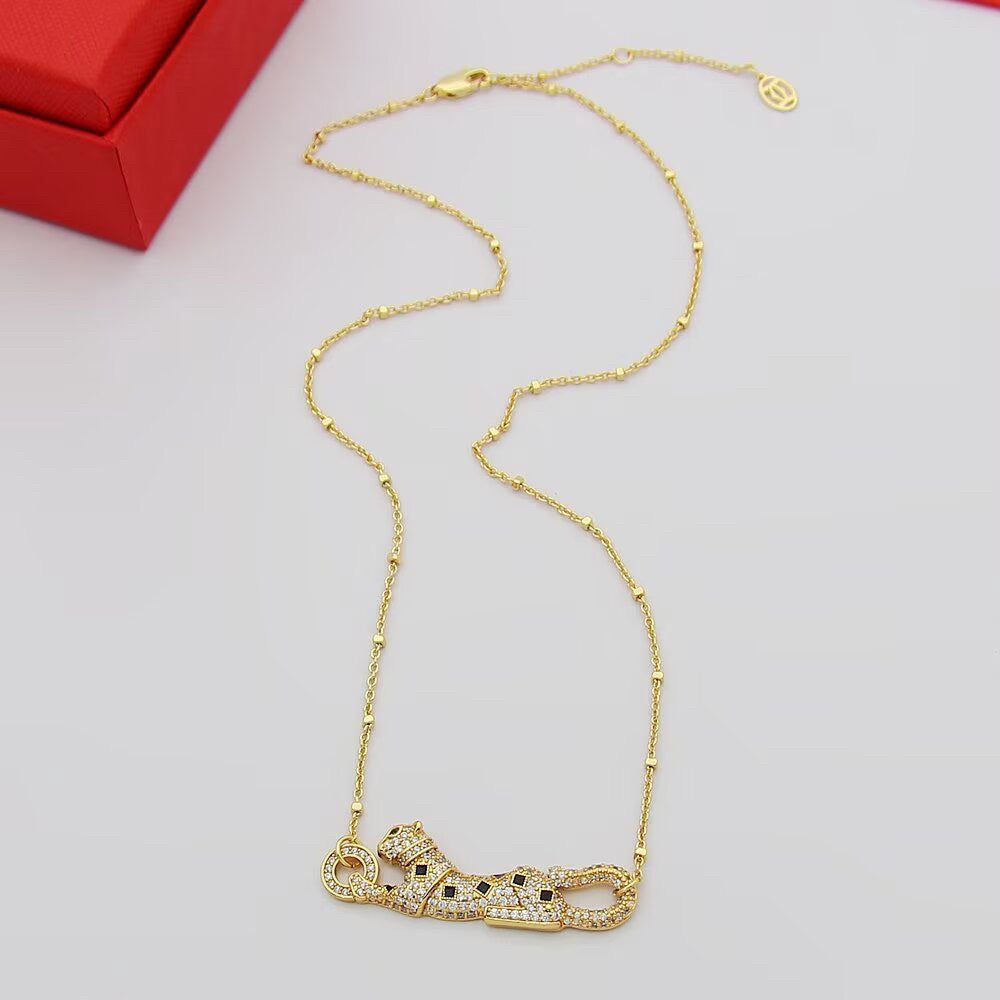 [Lumi Jewelry]PANTHERE PAVED DIAMOND NECKLACE