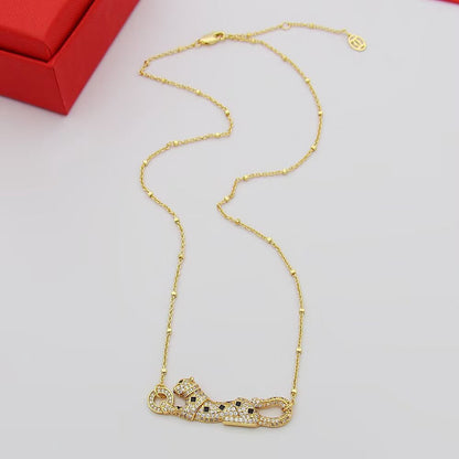 [Lumi Jewelry]PANTHERE PAVED DIAMOND NECKLACE
