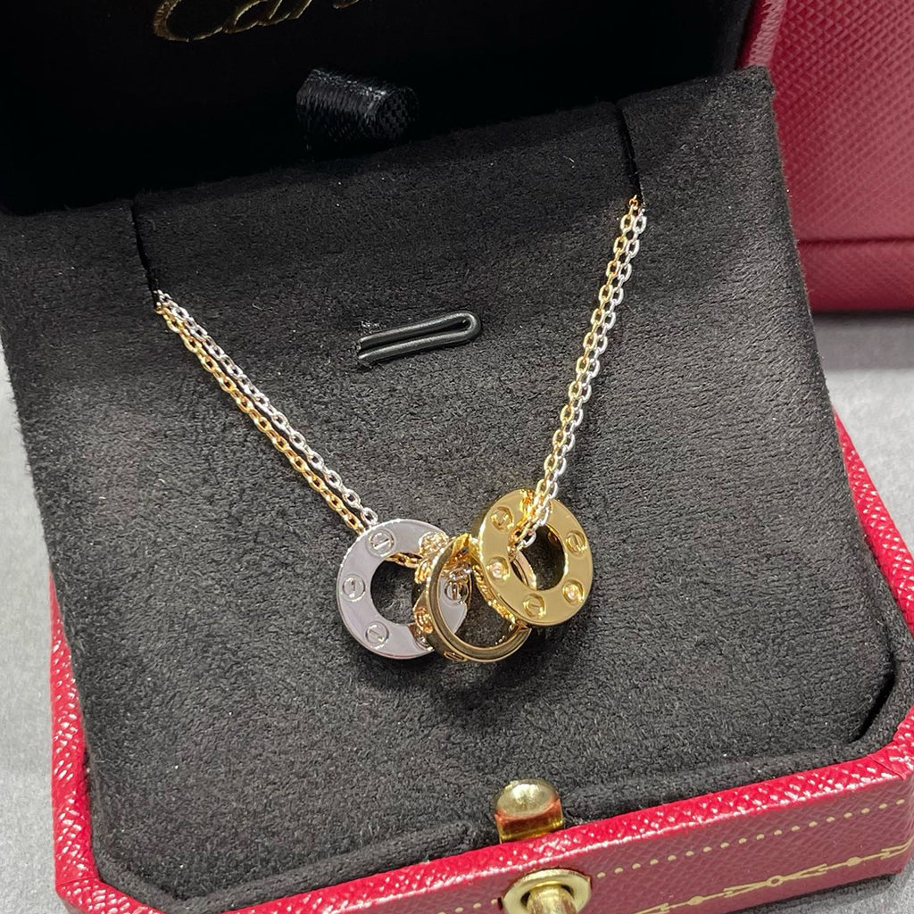 [Lumi Jewelry]LOVE 6 DIAMOND PENDANT NECKLACE