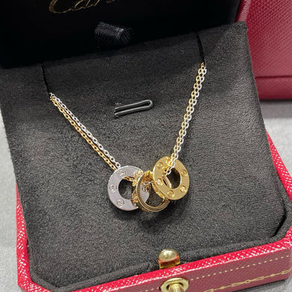[Lumi Jewelry]LOVE 6 DIAMOND PENDANT NECKLACE