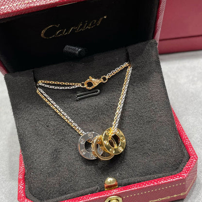 [Lumi Jewelry]LOVE 6 DIAMOND PENDANT NECKLACE