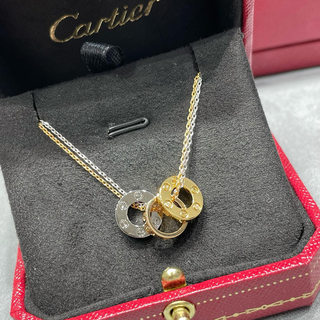[Lumi Jewelry]LOVE 6 DIAMOND PENDANT NECKLACE