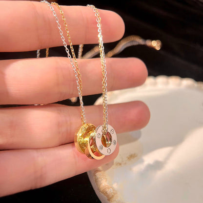 [Lumi Jewelry]LOVE 6 DIAMOND PENDANT NECKLACE