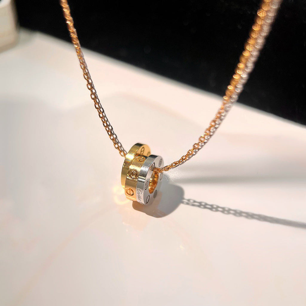 [Lumi Jewelry]LOVE 6 DIAMOND PENDANT NECKLACE