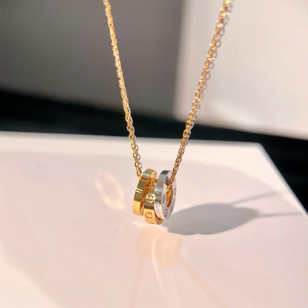 [Lumi Jewelry]LOVE 6 DIAMOND PENDANT NECKLACE