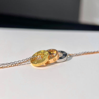 [Lumi Jewelry]LOVE 6 DIAMOND PENDANT NECKLACE