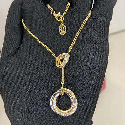 [Lumi Jewelry]TRINITY DIAMONDS NECKLACE