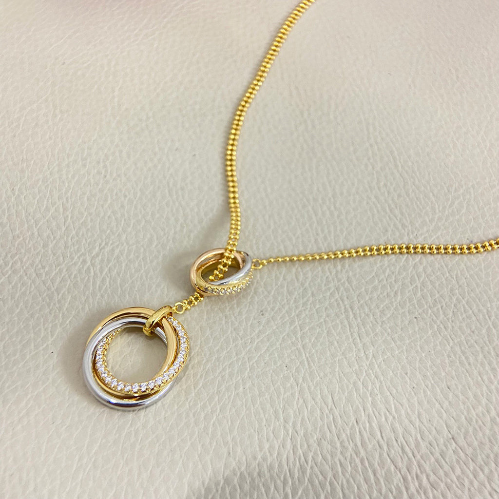 [Lumi Jewelry]TRINITY DIAMONDS NECKLACE