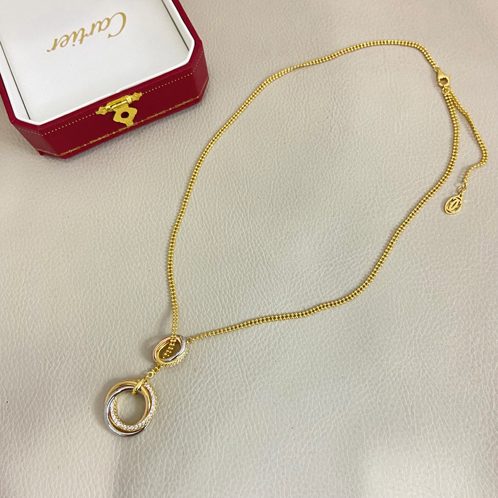 [Lumi Jewelry]TRINITY DIAMONDS NECKLACE