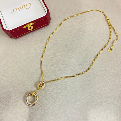 [Lumi Jewelry]TRINITY DIAMONDS NECKLACE
