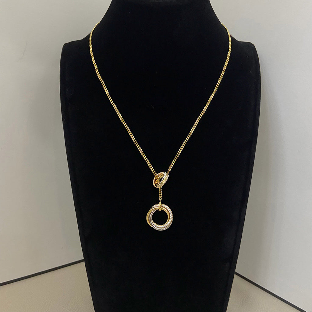 [Lumi Jewelry]TRINITY DIAMONDS NECKLACE